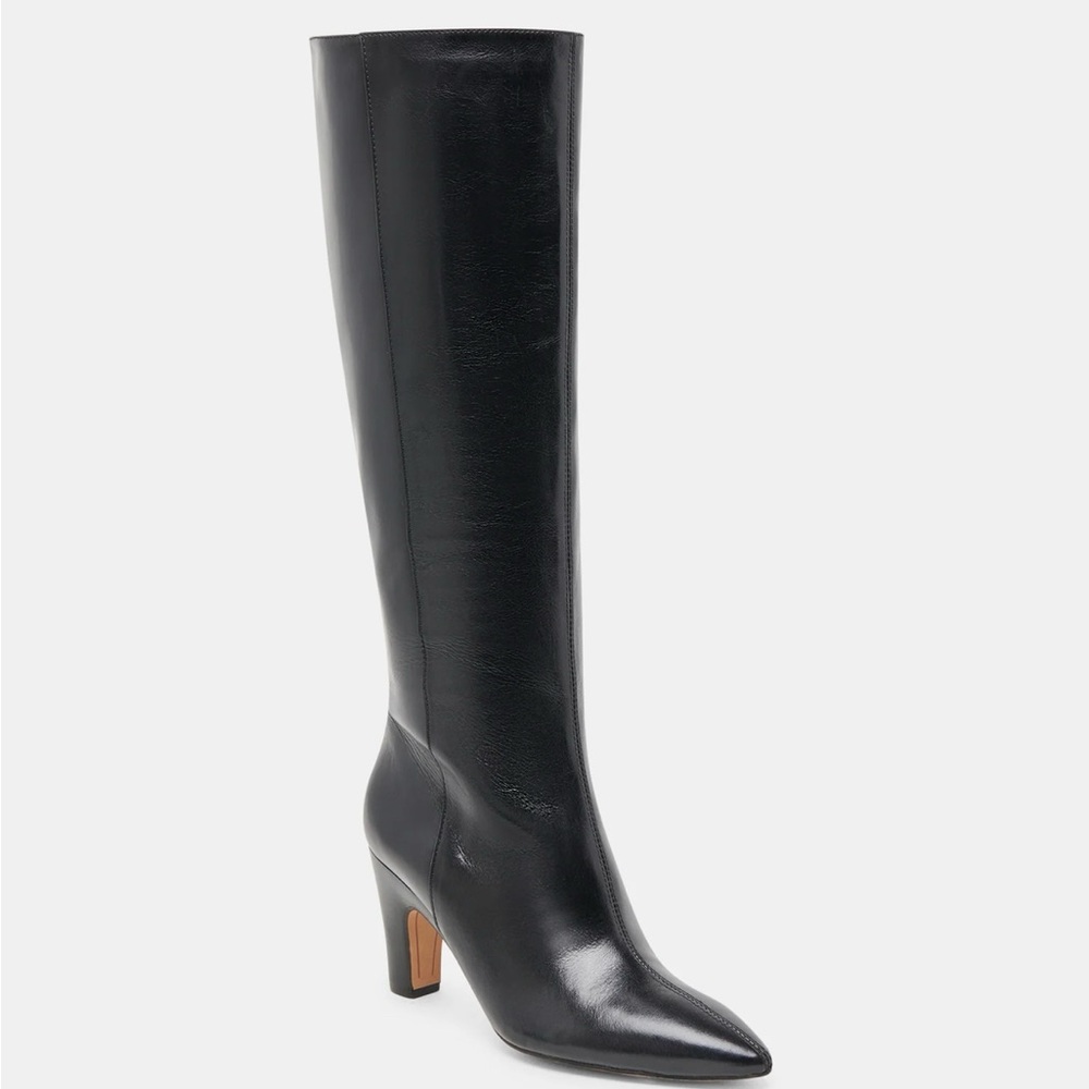BRAND NEW IN BOX! Dolce Vita Black Heeled Boots with Sleek Design